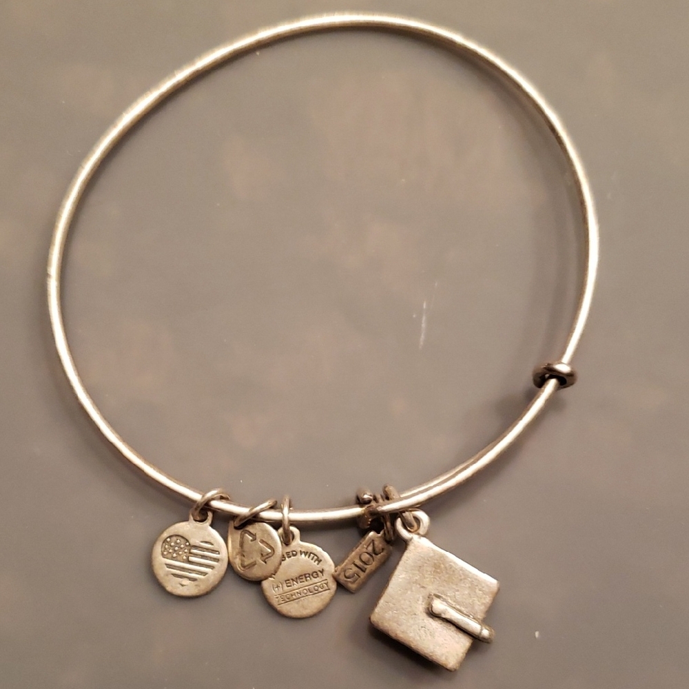 Silver Charm Bangle Bracelet